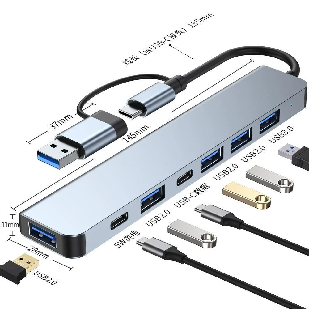 Cross-border typec to 4-in-1 dual hdmi 3.0usb pd HD Macbook same display Dual Screen hub converter