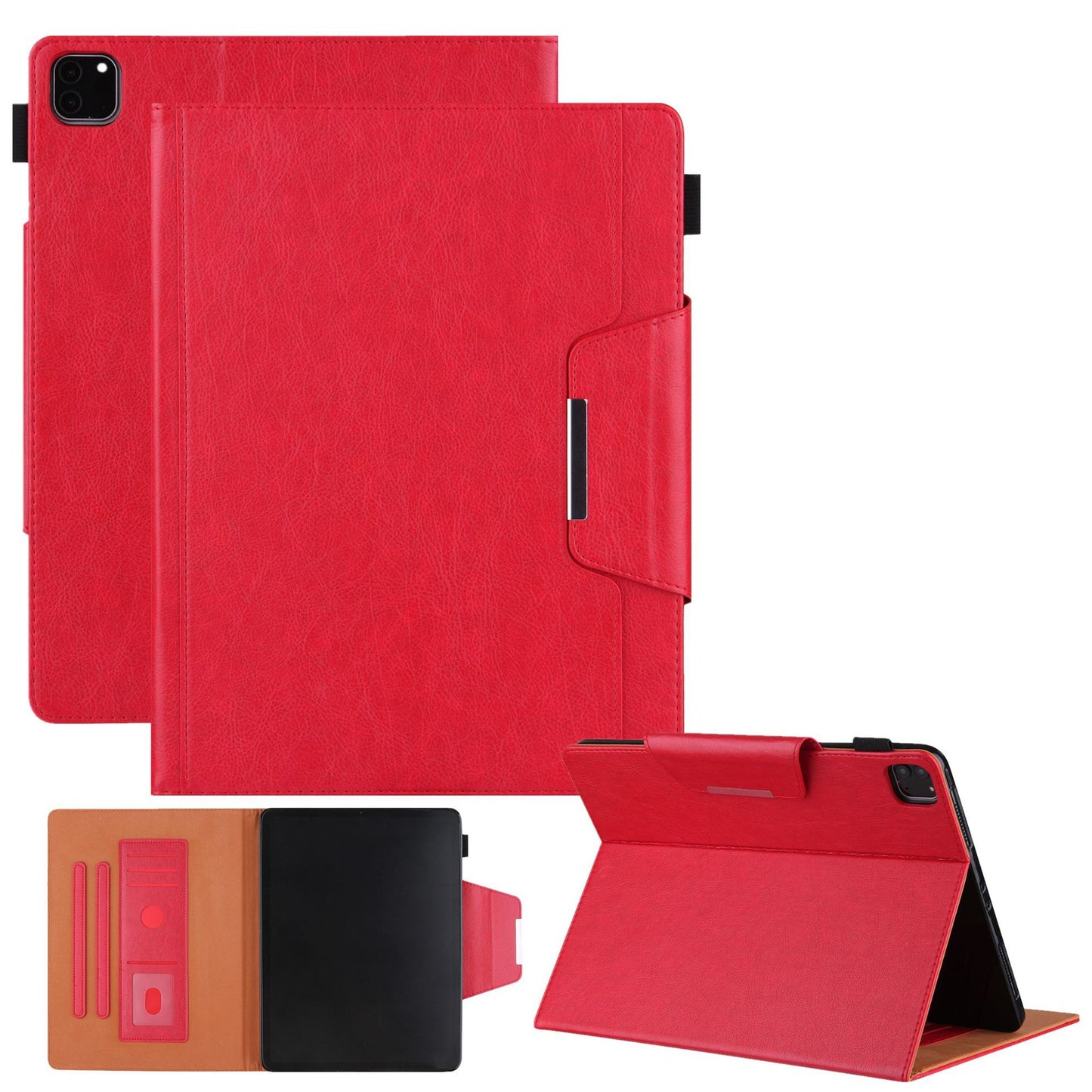 Cross-border applicable to iPadPro 11 2024 multi-function tablet protective case Air6 13 hardware glitter leather case