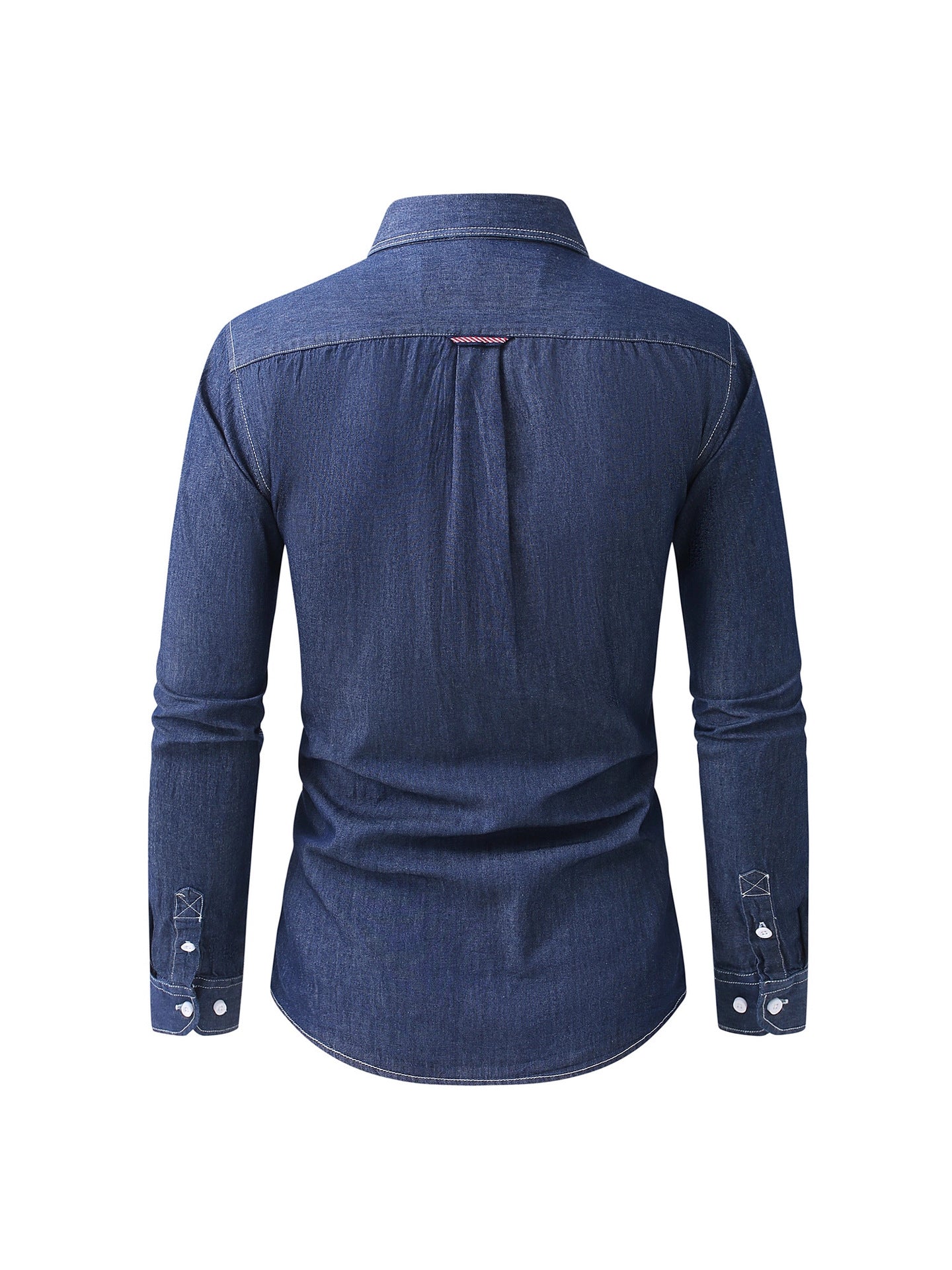 Cross-Border Men's Fashion casual denim shirt 2026 spring new foreign trade men's denim long sleeve shirt fashion