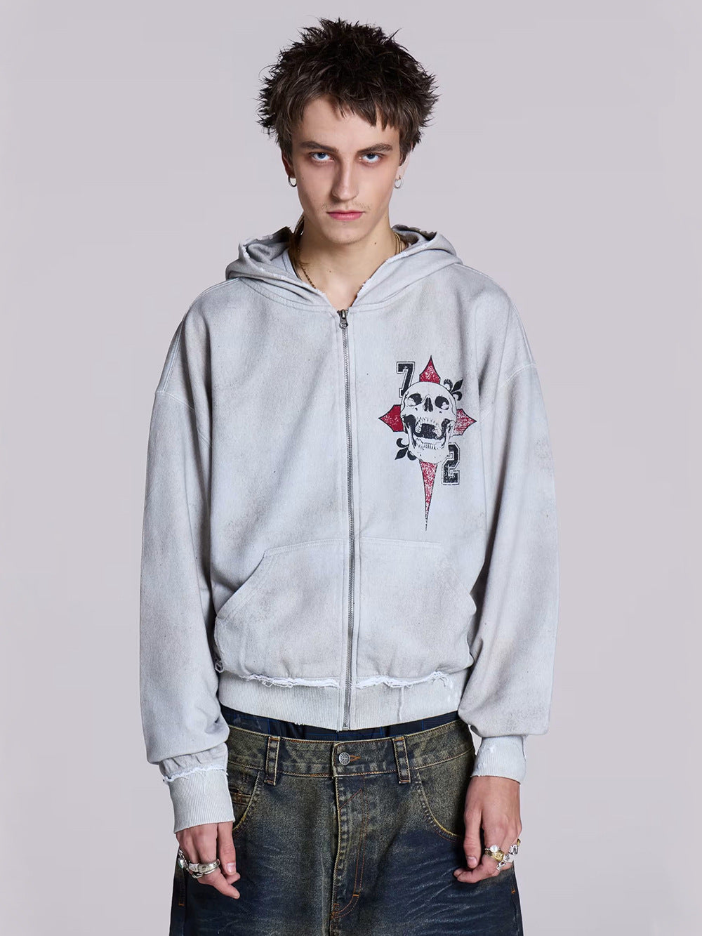 European and American fashion brand cardigan hoodie 2026 new retro men's and women's same hip hop style original design top