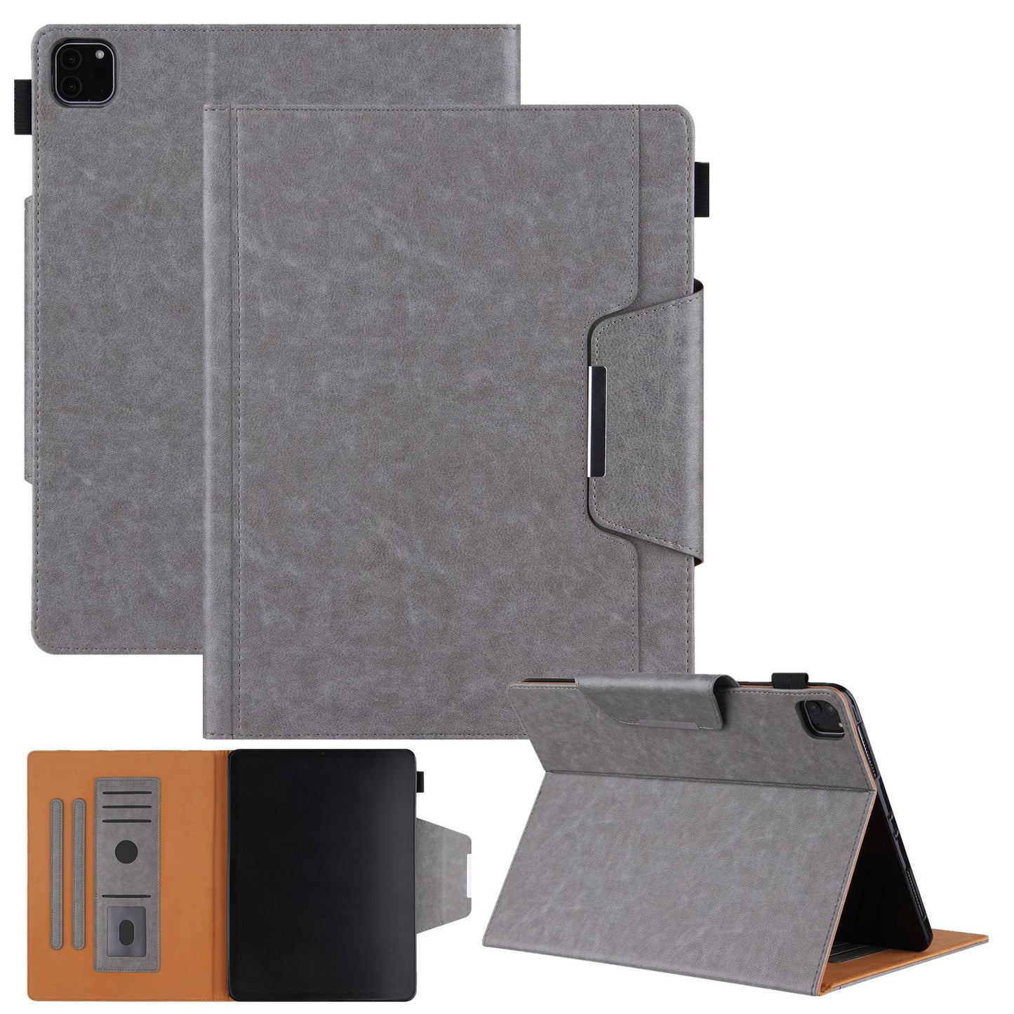 Cross-border applicable to iPadPro 11 2024 multi-function tablet protective case Air6 13 hardware glitter leather case