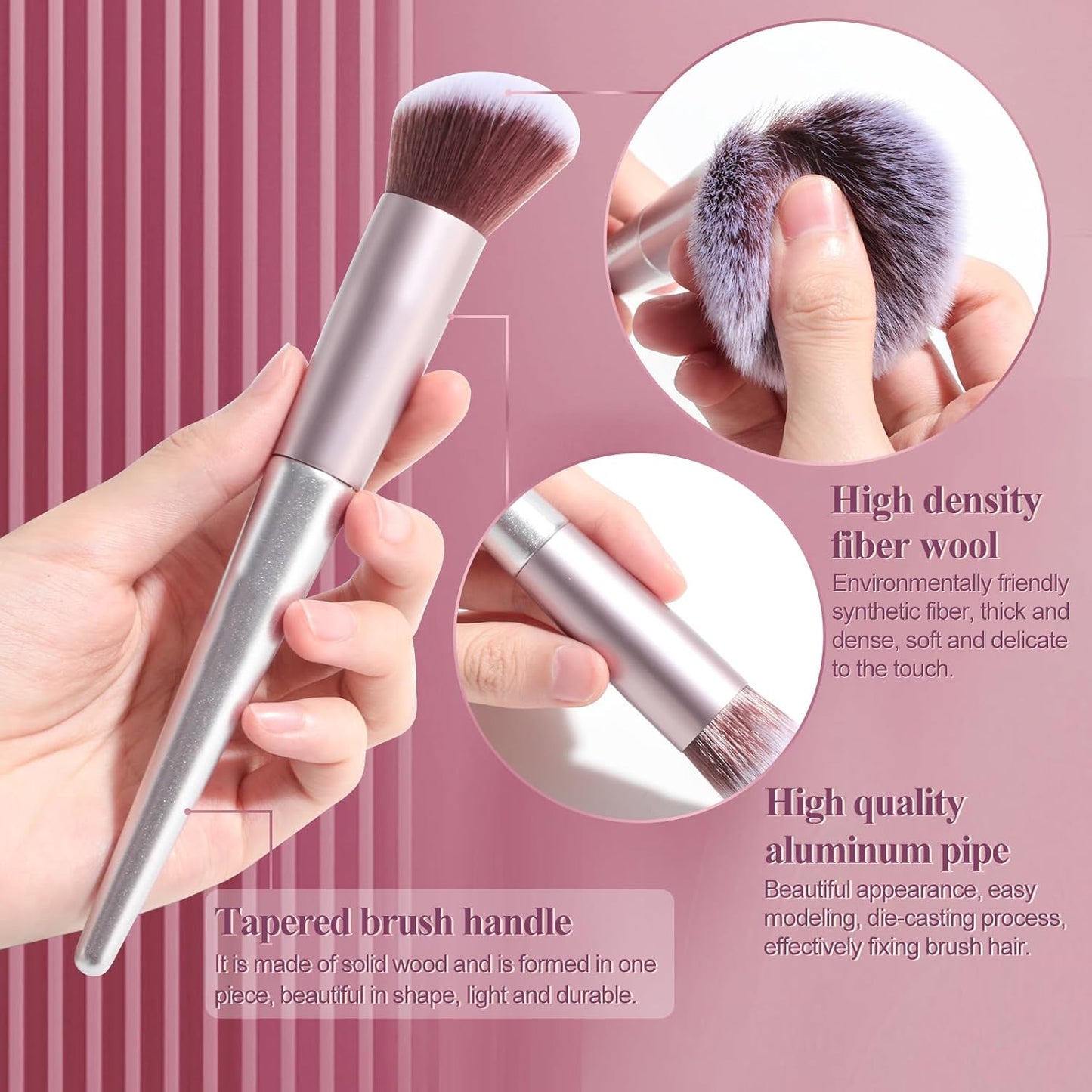Cross-border factory 18 champagne gold makeup brushes cosmetics Amazon beauty tools eye shadow powder foundation brush brush suit