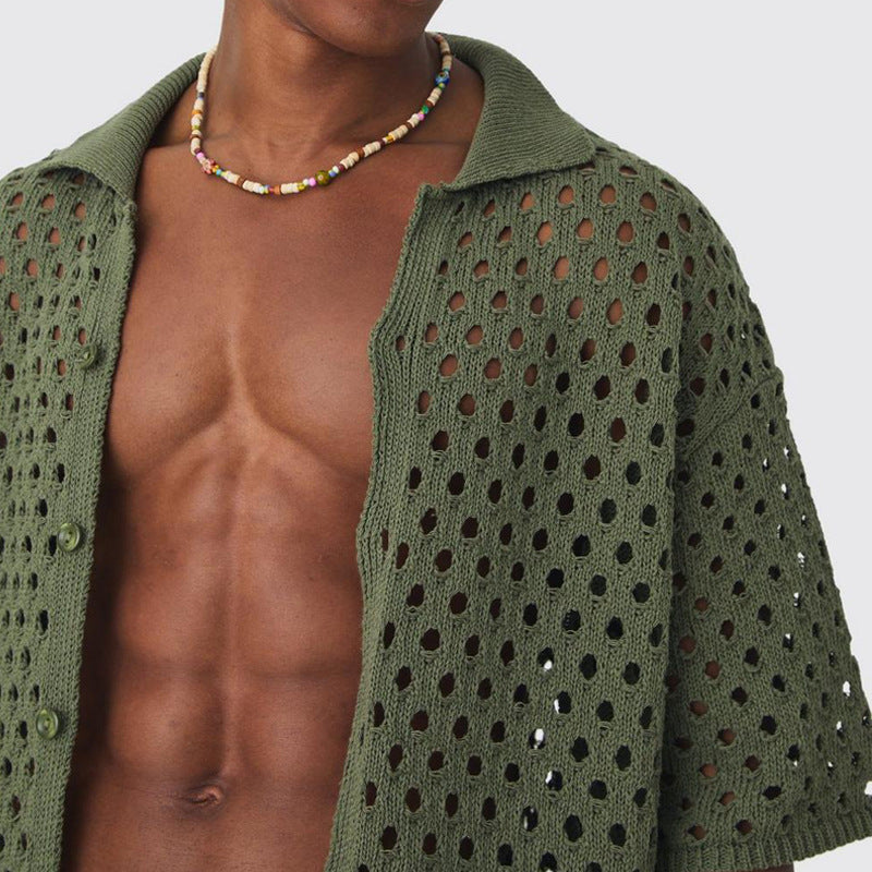 Amazon European and American 2026 cross-border spring and summer new men's casual and comfortable sports knitted suit wholesale