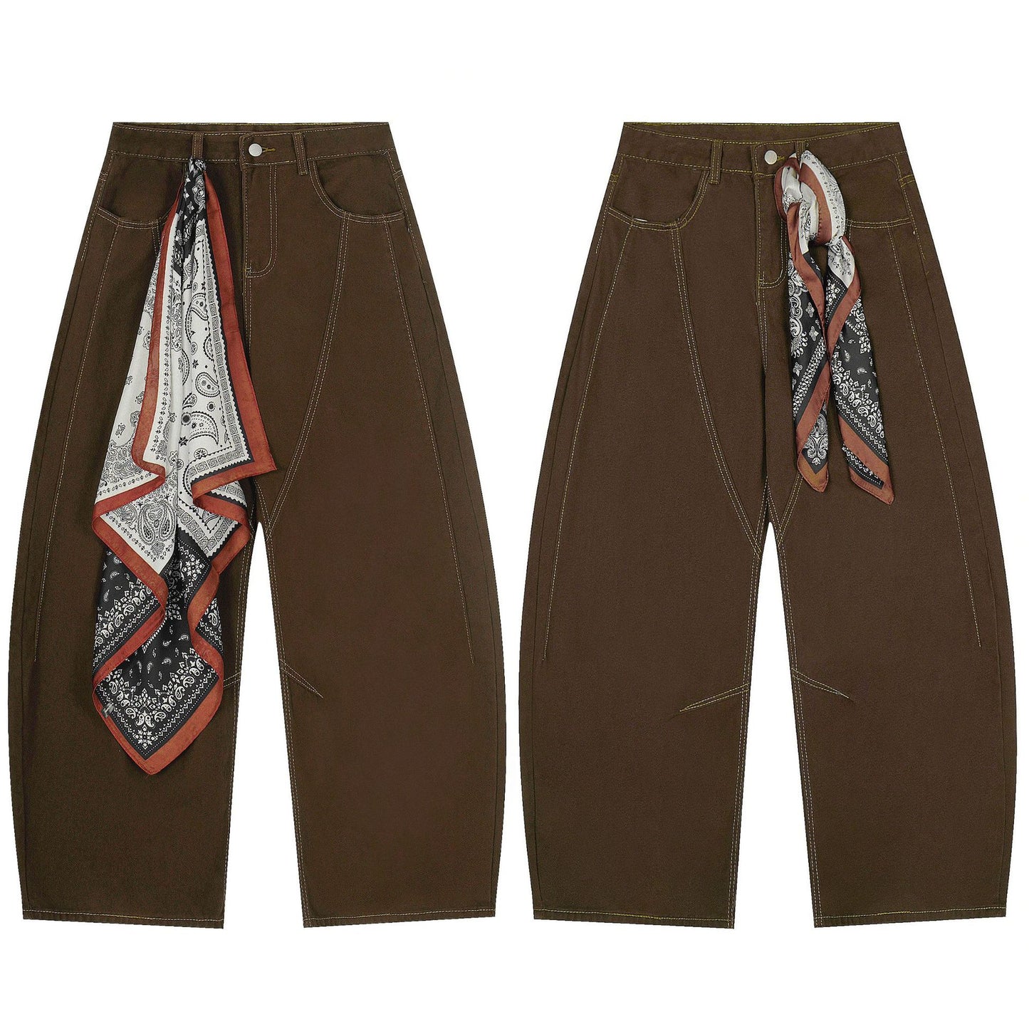 Shop Jiayiku 2026 American Machete Pants at USAve Merchandise. Vintage jeans silk scarf wide-leg style. Free shipping over $50!