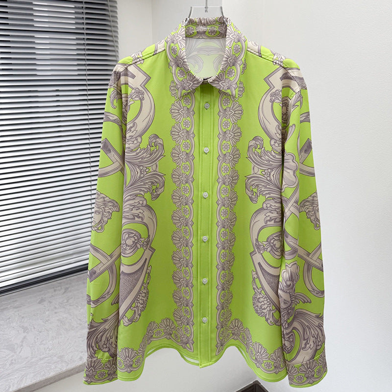 2026 New Europe and America cross border Foreign trade fashion Youth popular direct injection digital printing men's long-sleeved shirt shirt