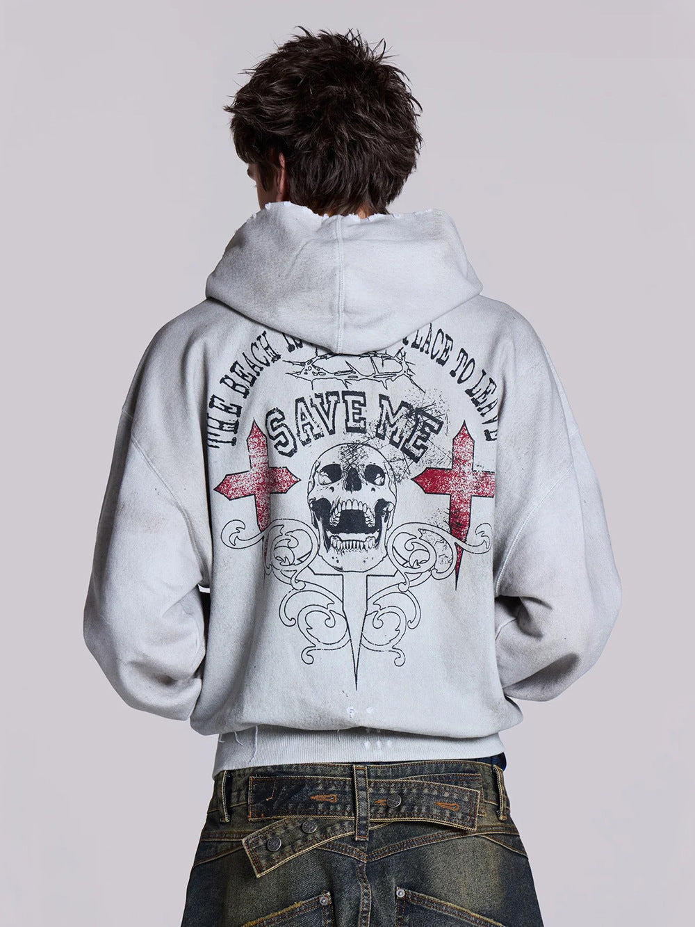 European and American fashion brand cardigan hoodie 2026 new retro men's and women's same hip hop style original design top