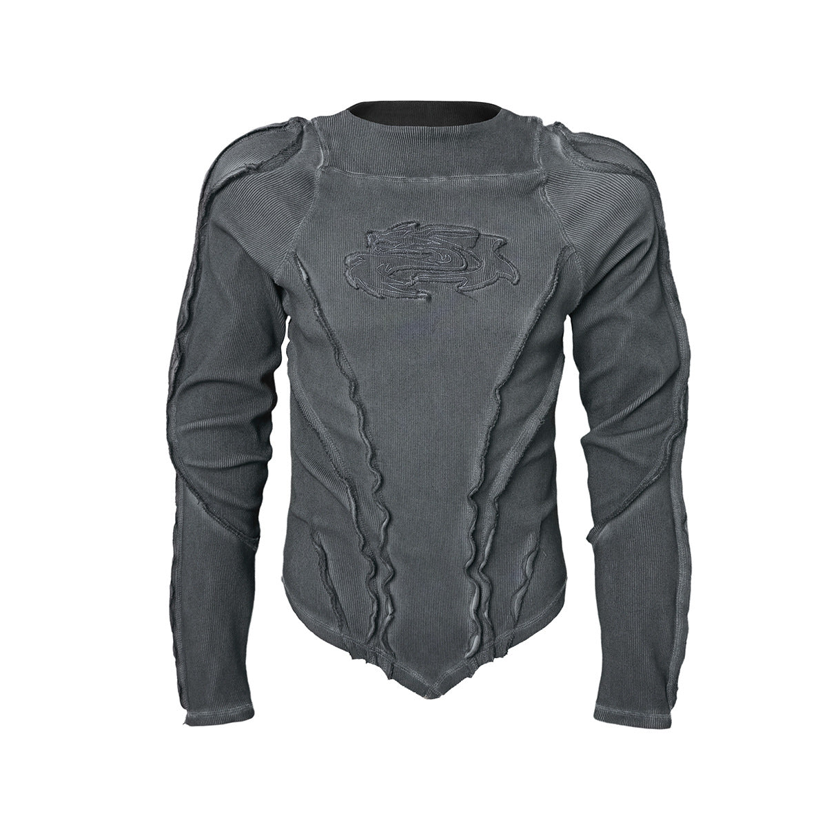 Jiayiku men's clothing 2026 new American special-shaped machine car style retro washed distressed Sports Machine personality sweater