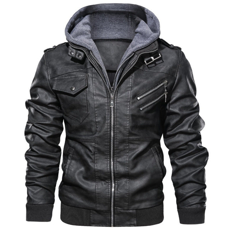 2026 spring cross-border fashion motorcycle men's leather jacket wish Amazon slim jacket men's leather coat coat for men