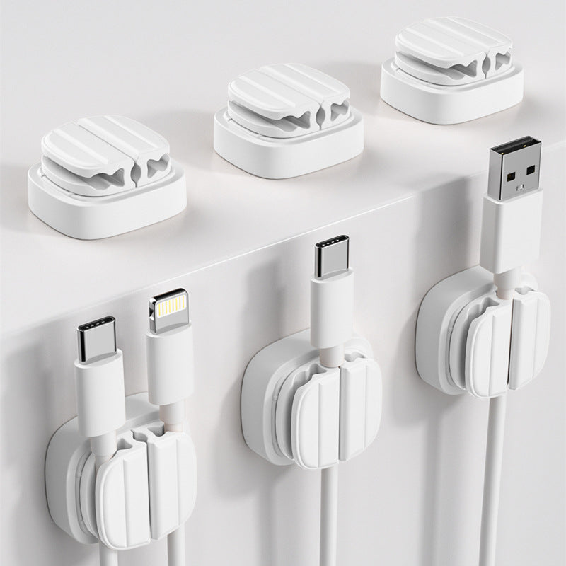Cross-border data cable organizer wire storage buckle fixed desktop seamless mobile phone cable charge wire storage storage fantastic