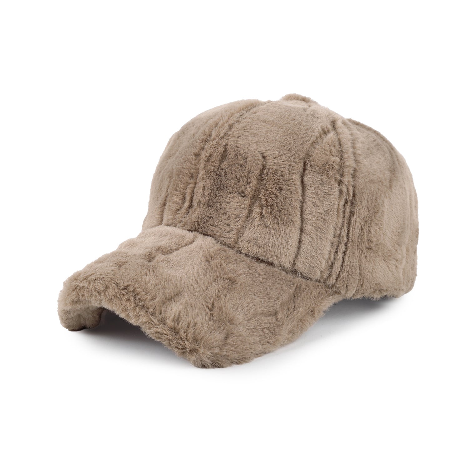 Autumn and Winter new plush hat women's warm Korean casual peaked cap good-looking plush baseball cap