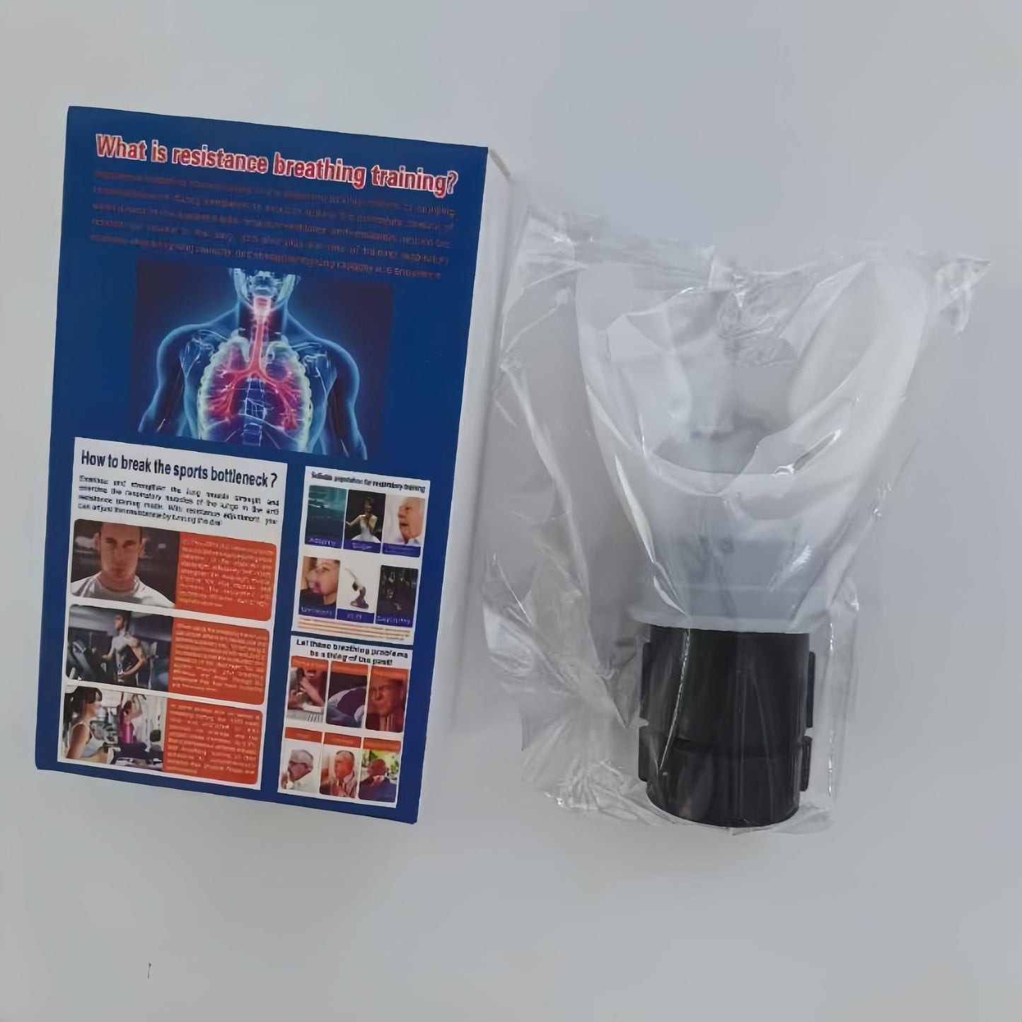 Cross-border Fitness Trainer 4-color independent packaging lung Trainer adjustable Y-shaped breathing Trainer