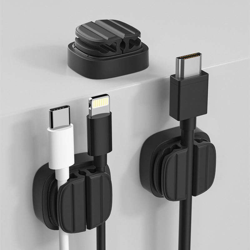 Cross-border data cable organizer wire storage buckle fixed desktop seamless mobile phone cable charge wire storage storage fantastic