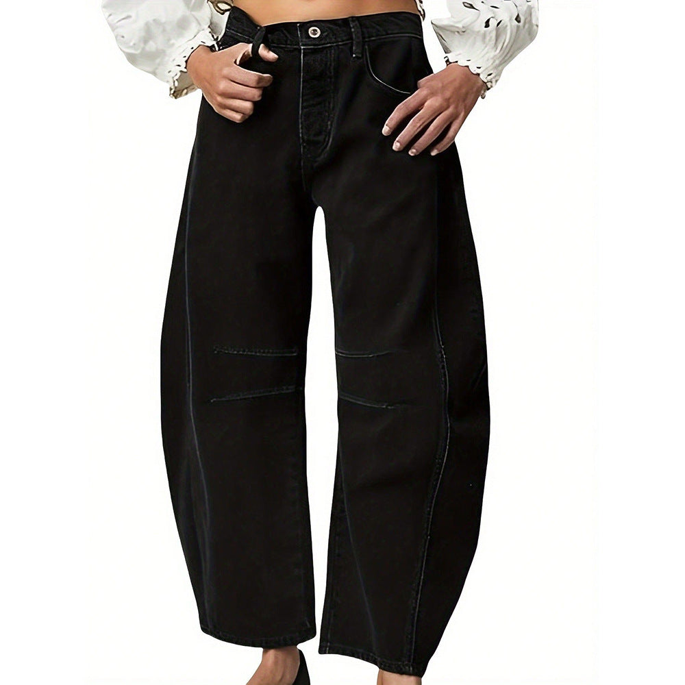 Shop 2025 American Retro Washed Wide-Leg Jeans at USAve Merchandise. Loose leisure all-matching style. Free shipping over $50!