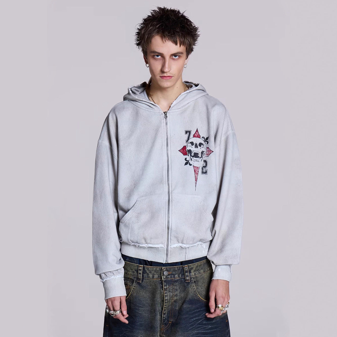 European and American fashion brand cardigan hoodie 2026 new retro men's and women's same hip hop style original design top