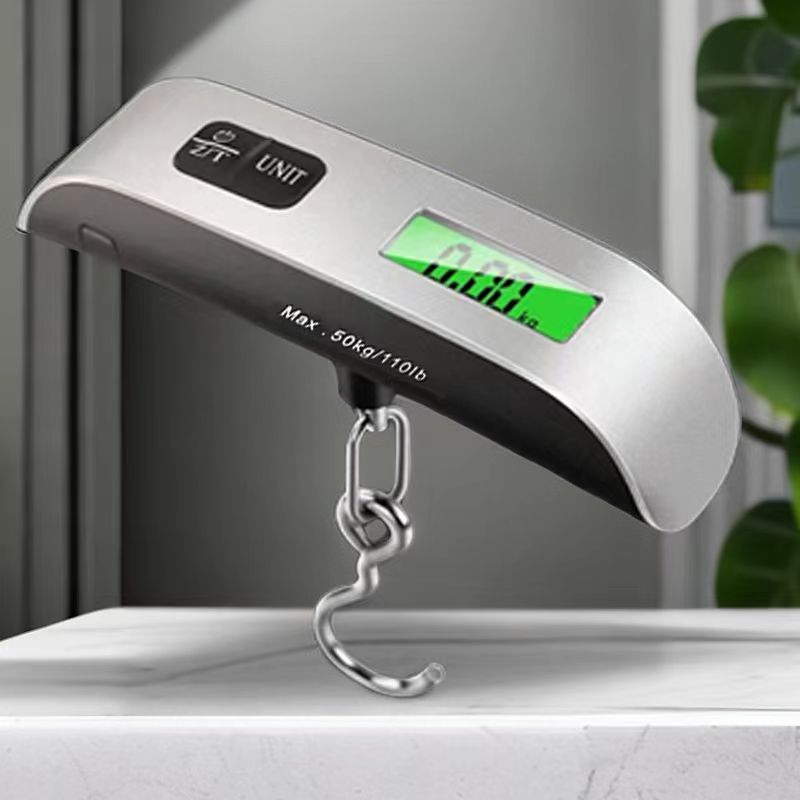 Cross-border handheld scale hook electronic scale 50KG portable luggage scale household handheld weighing scale thick handle handheld scale