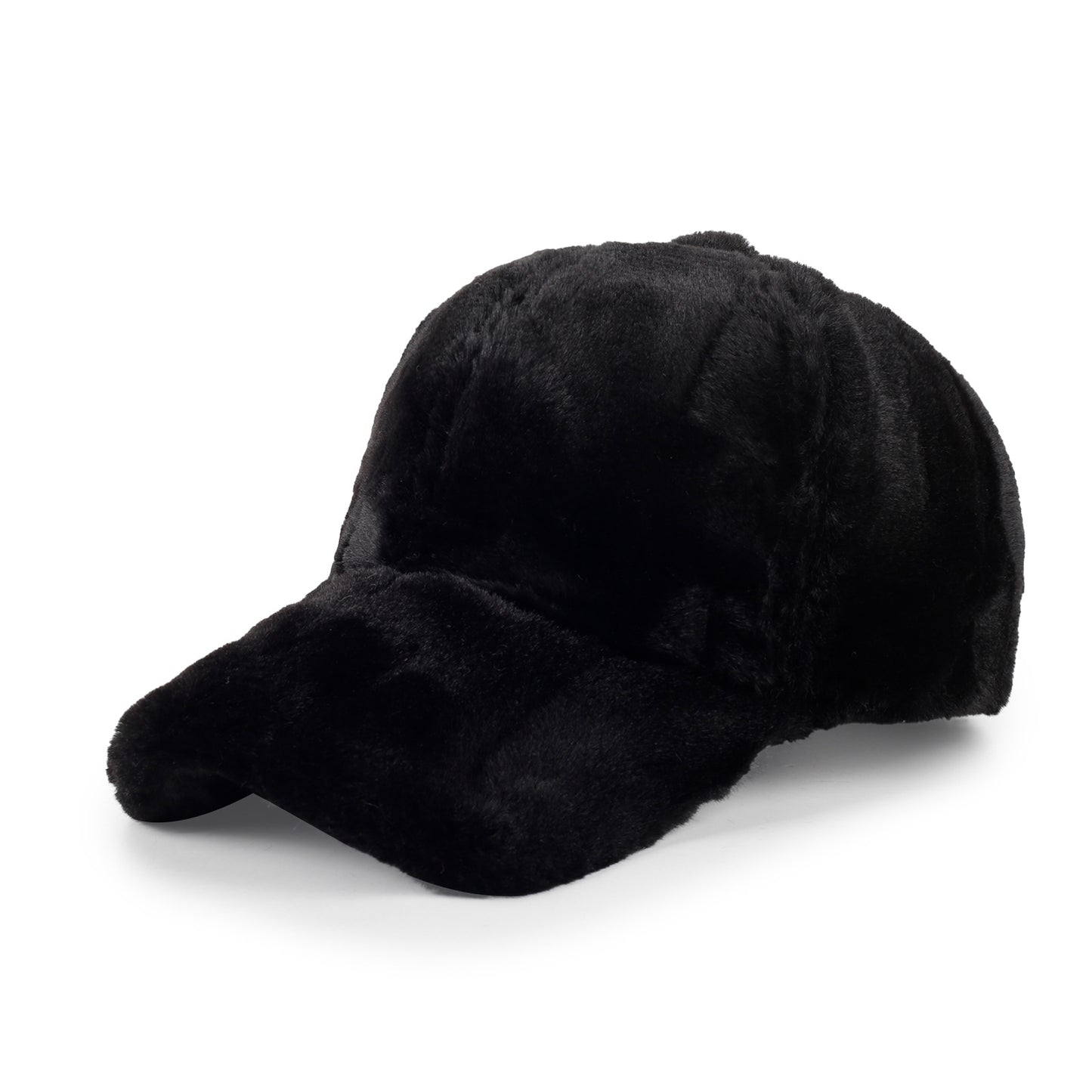 Autumn and Winter new plush hat women's warm Korean casual peaked cap good-looking plush baseball cap