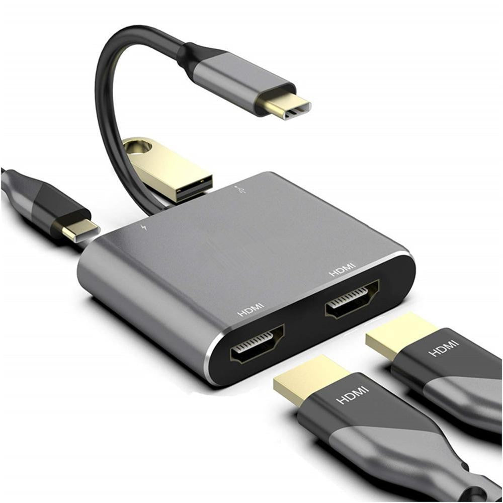 Cross-border typec to 4-in-1 dual hdmi 3.0usb pd HD Macbook same display Dual Screen hub converter