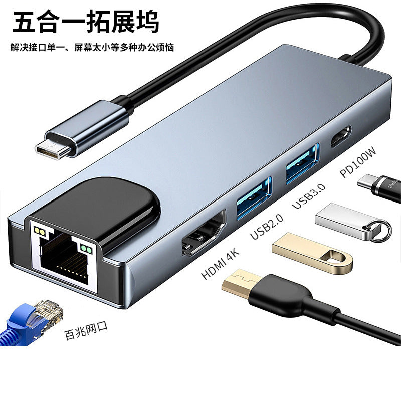 Cross-border typec to 4-in-1 dual hdmi 3.0usb pd HD Macbook same display Dual Screen hub converter