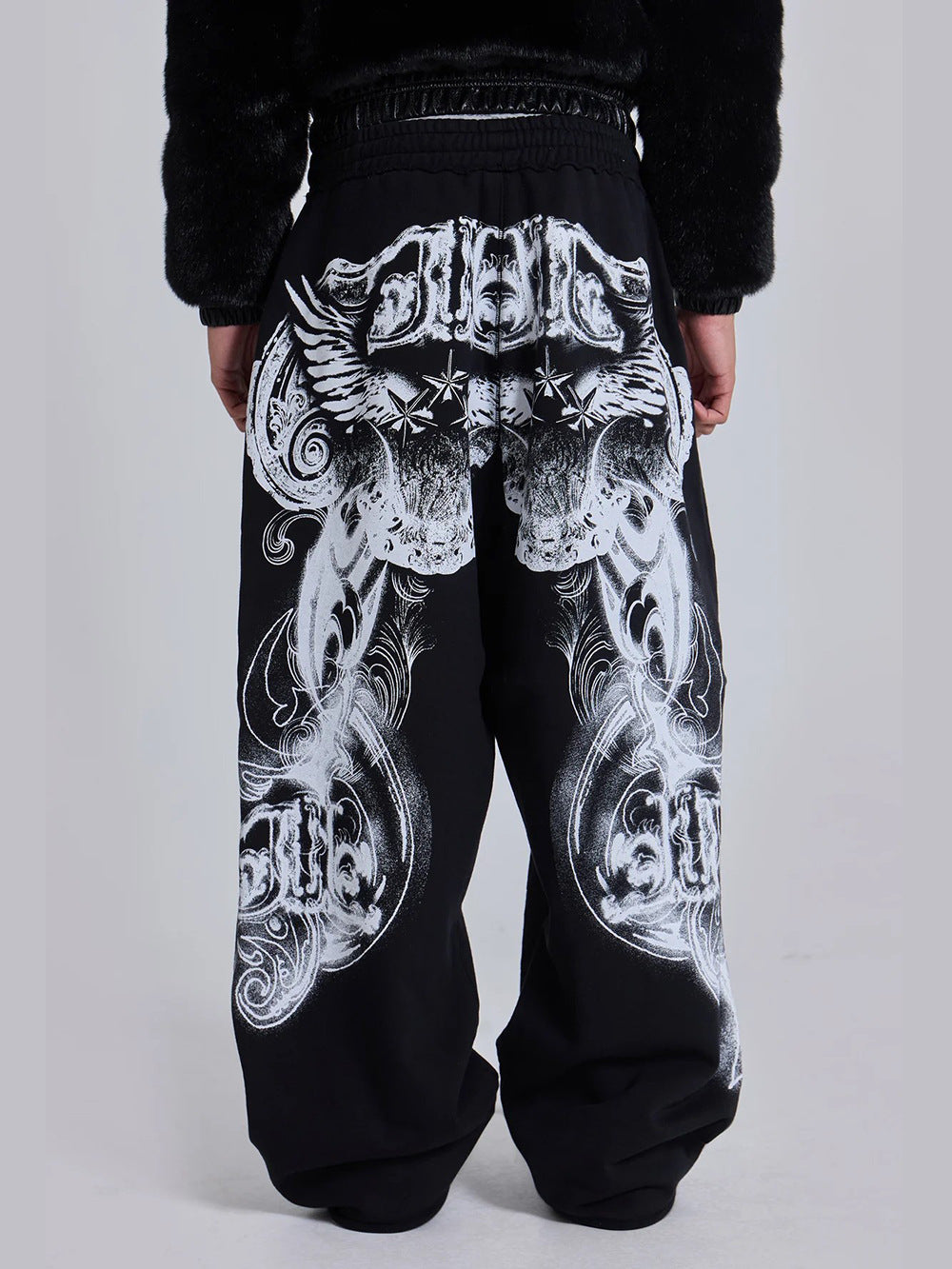 Shop 2026 Wide-Leg Printed Cotton High Waist Sweatpants at USAve Merchandise. Versatile hip hop style pants. Free shipping over $50!