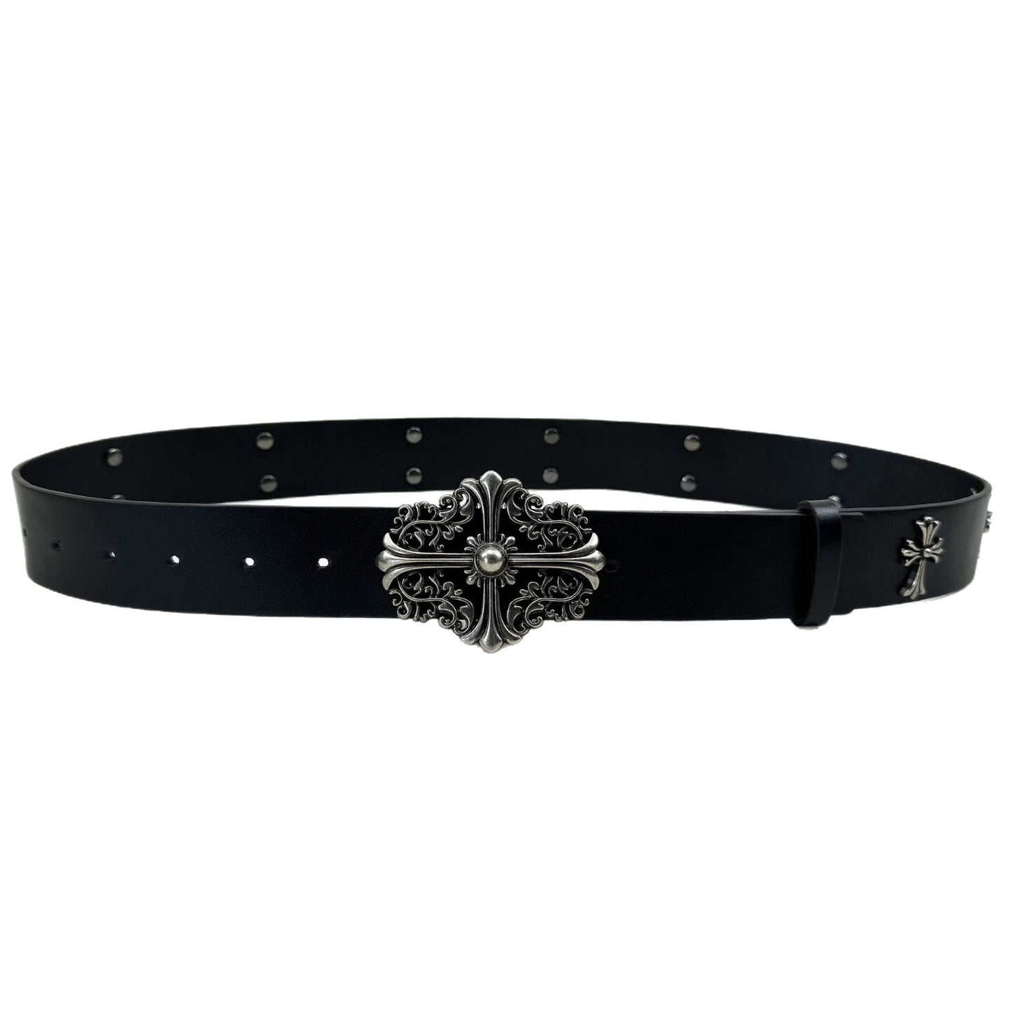 Sword cross belt croch classic Vine star style men's rivet embossed pant belt vintage belt women