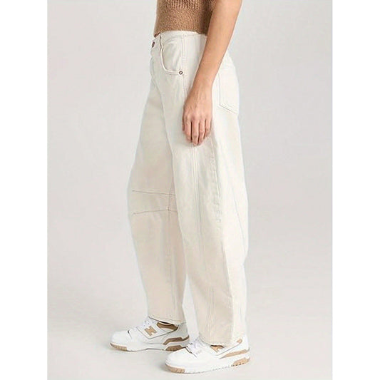 Shop 2025 American Retro Washed Wide-Leg Jeans at USAve Merchandise. Loose leisure all-matching style. Free shipping over $50!