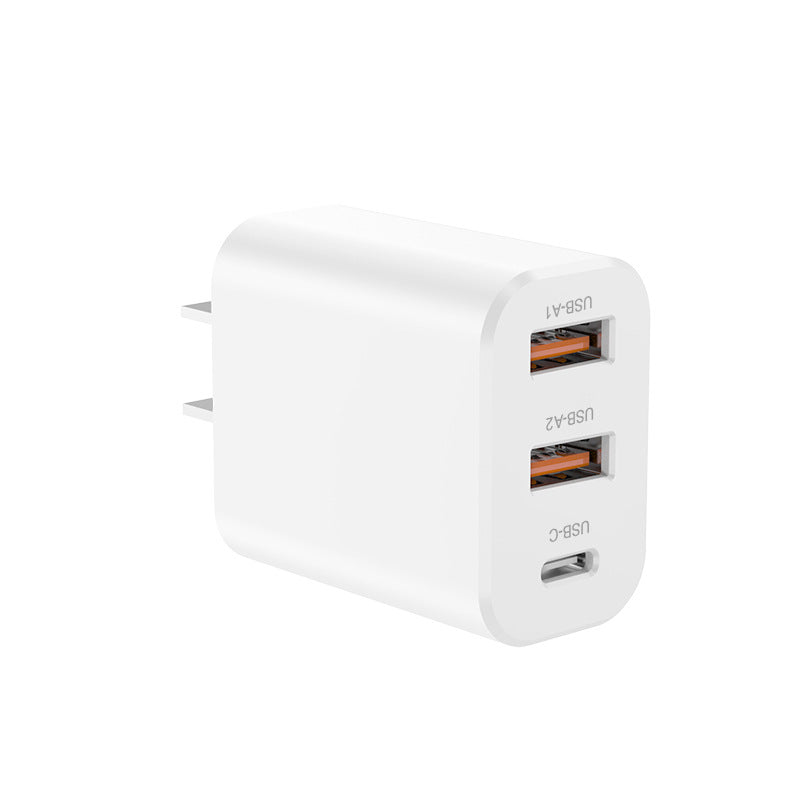 PD30W fast charging head 2C1A gallium nitride charging plug QC3.0 multi-port power adapter mobile phone charger