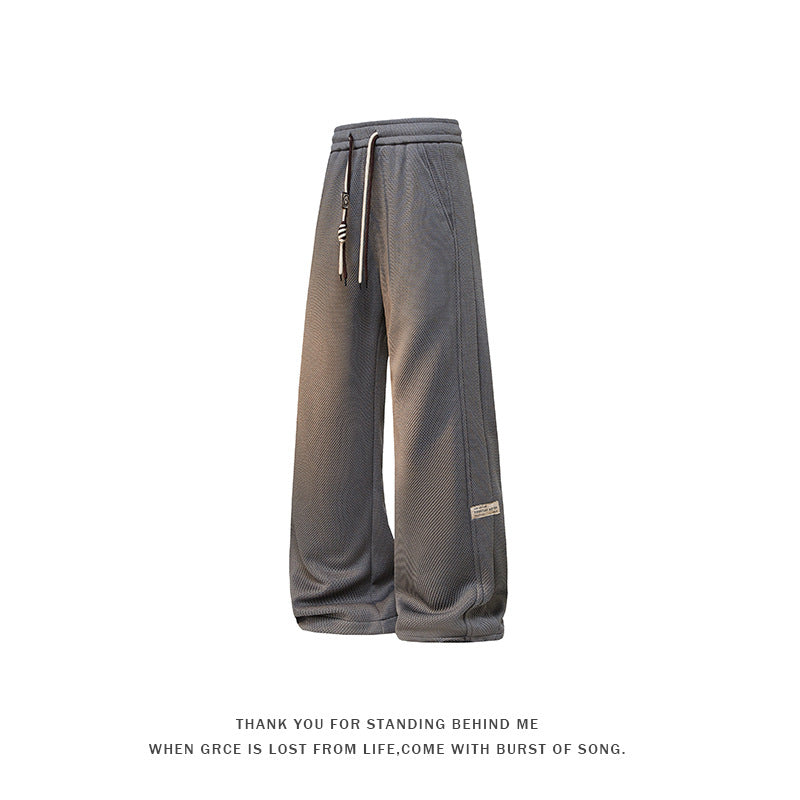Cross-border 2026 spring new men's sports pants loose casual fashion large size labeling men's sweatpants pants fashion
