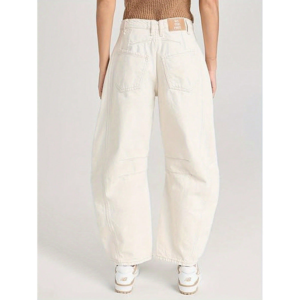 Shop 2025 American Retro Washed Wide-Leg Jeans at USAve Merchandise. Loose leisure all-matching style. Free shipping over $50!