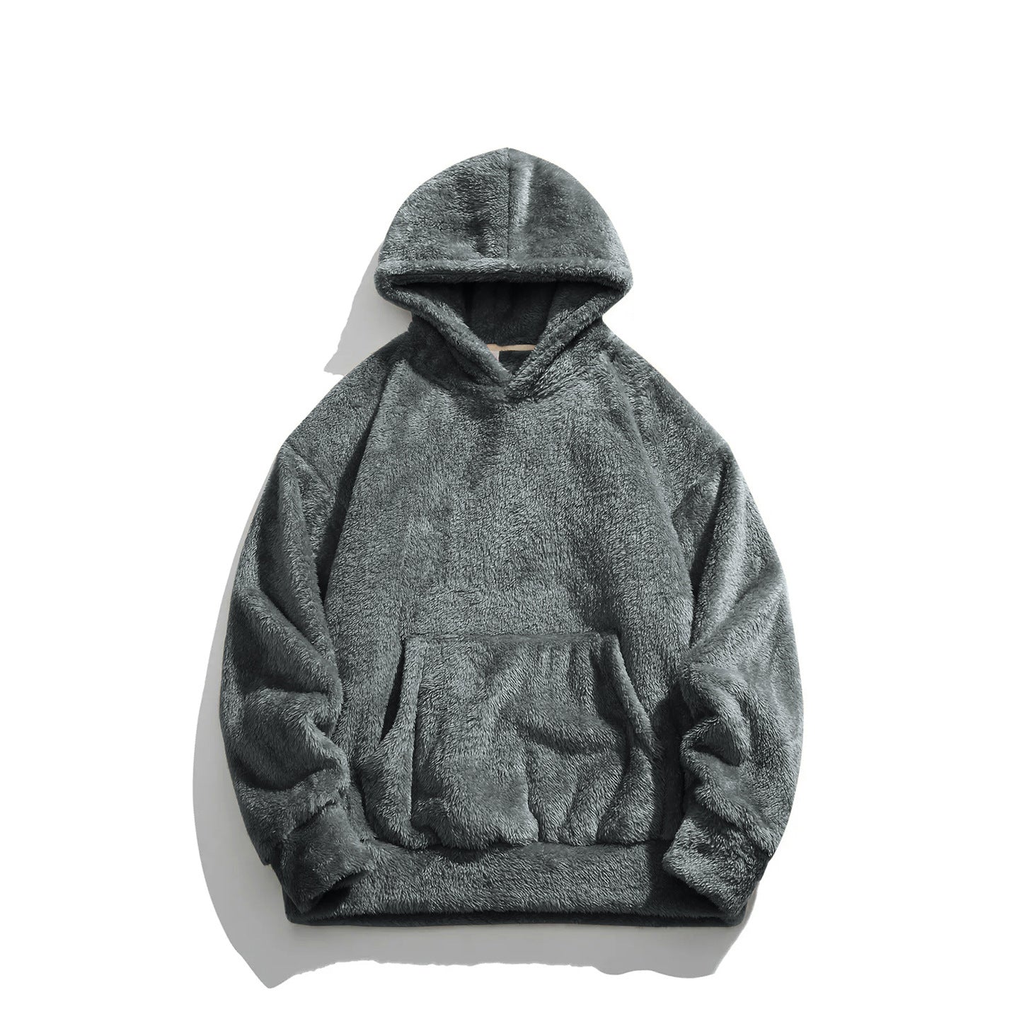 European and American plus size Bejirog hooded sweater men's American fashion brand winter fleece lined padded warm keeping top cross-border foreign trade