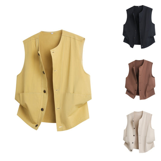 2026 cross-border new arrival men's frock vest coat casual vest sleeveless waistcoat vest fashion men's coat