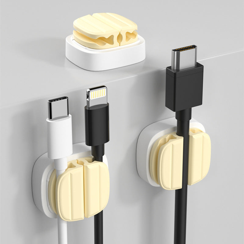 Cross-border data cable organizer wire storage buckle fixed desktop seamless mobile phone cable charge wire storage storage fantastic