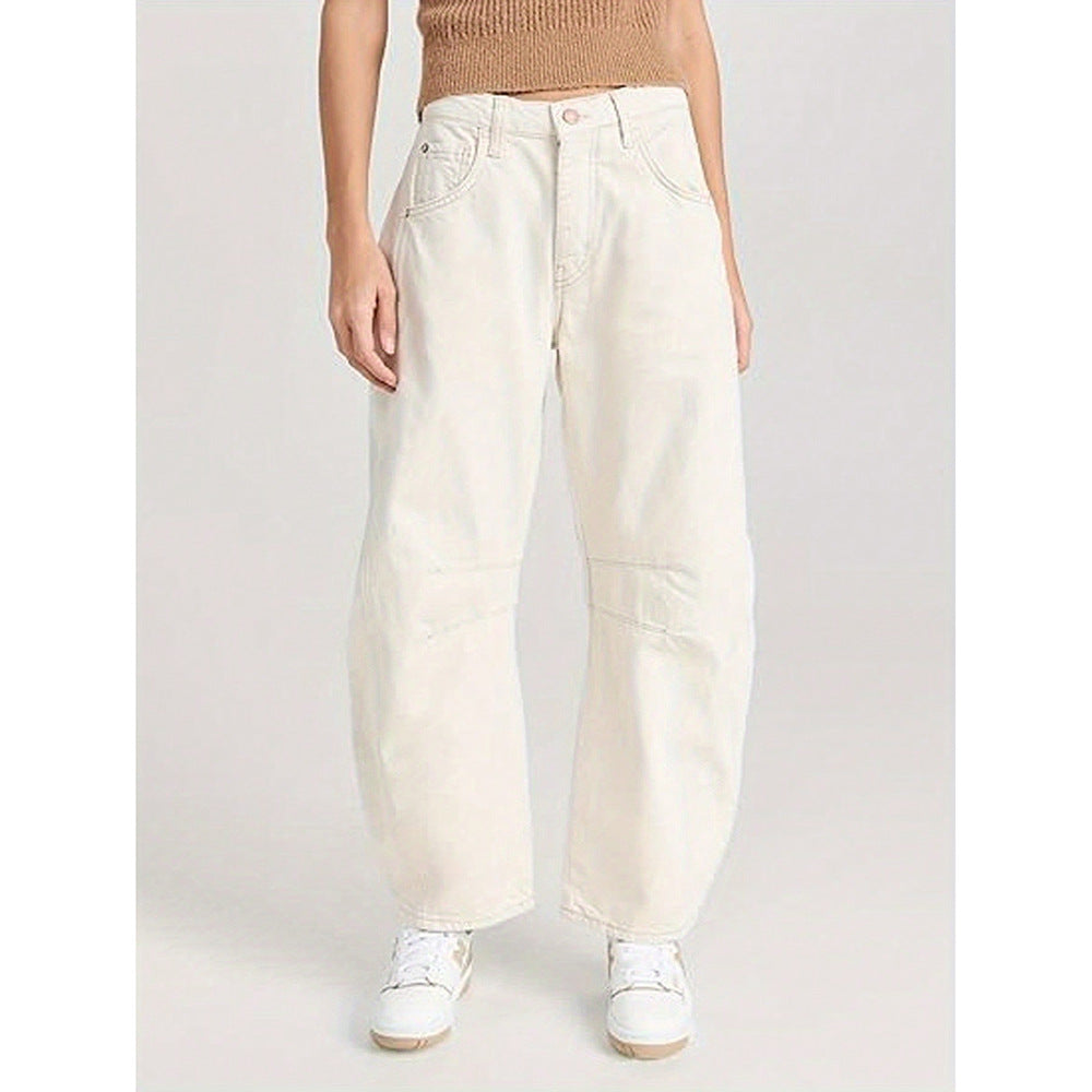 Shop 2025 American Retro Washed Wide-Leg Jeans at USAve Merchandise. Loose leisure all-matching style. Free shipping over $50!