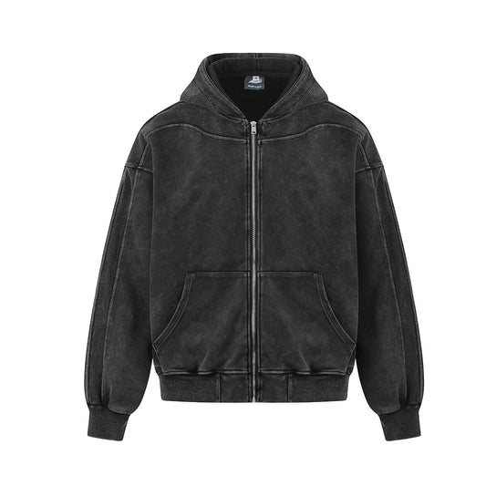 Shop Jiayiku 2026 American Retro Hoodie Coat at USAve Merchandise. Fake two-piece washed cardigan zipper sweater. Free shipping!