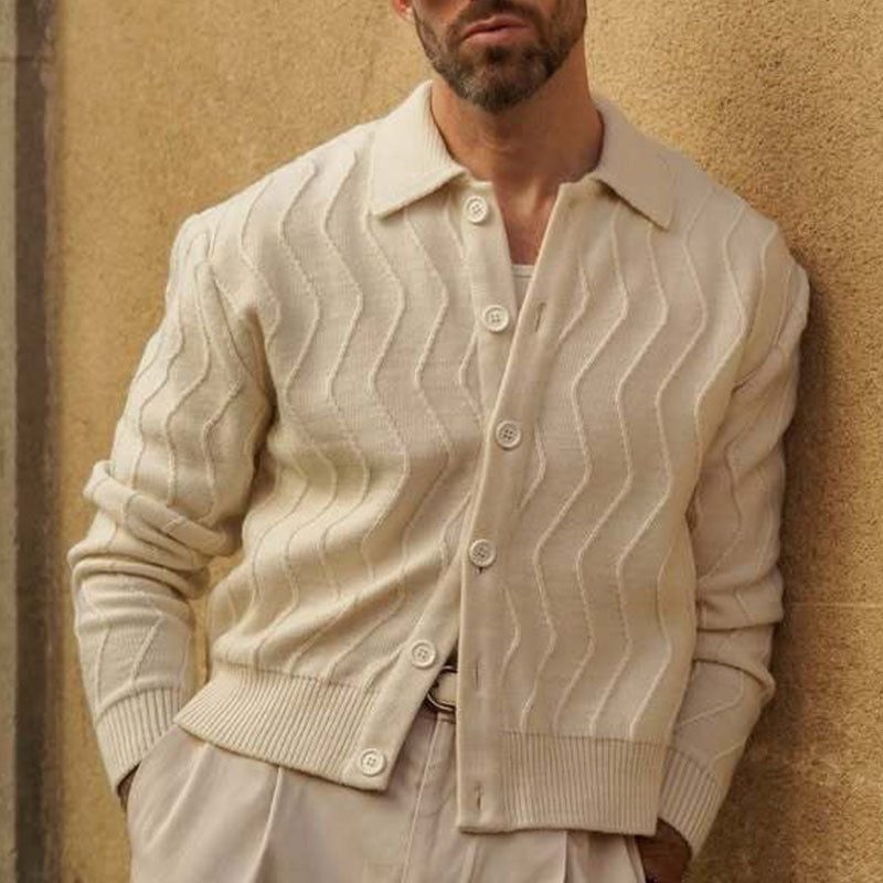 2026 new cross-border European and American knitted sweater coat men's clothing Amazon hot sale vintage zipper men's tops wholesale
