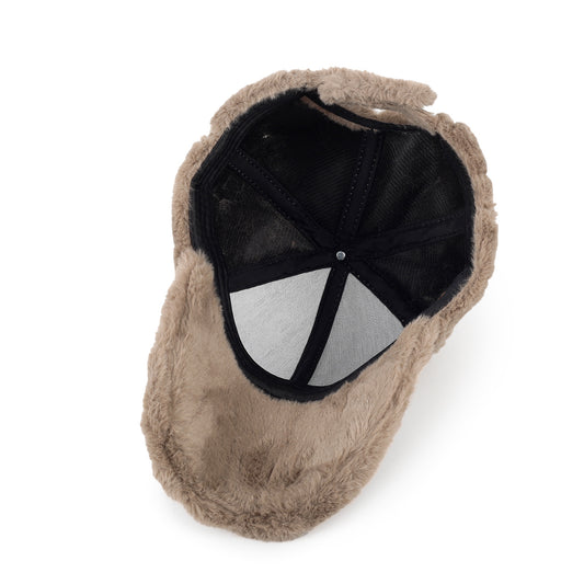 Autumn and Winter new plush hat women's warm Korean casual peaked cap good-looking plush baseball cap