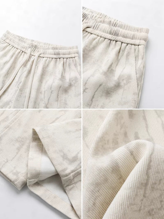 Cross-border 2026 spring new tie-dyed casual pants American retro track sweatpants men's casual long pants men's pants fashion
