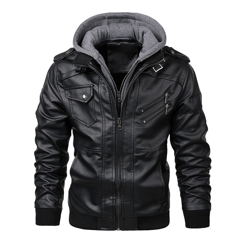 2026 spring cross-border fashion motorcycle men's leather jacket wish Amazon slim jacket men's leather coat coat for men