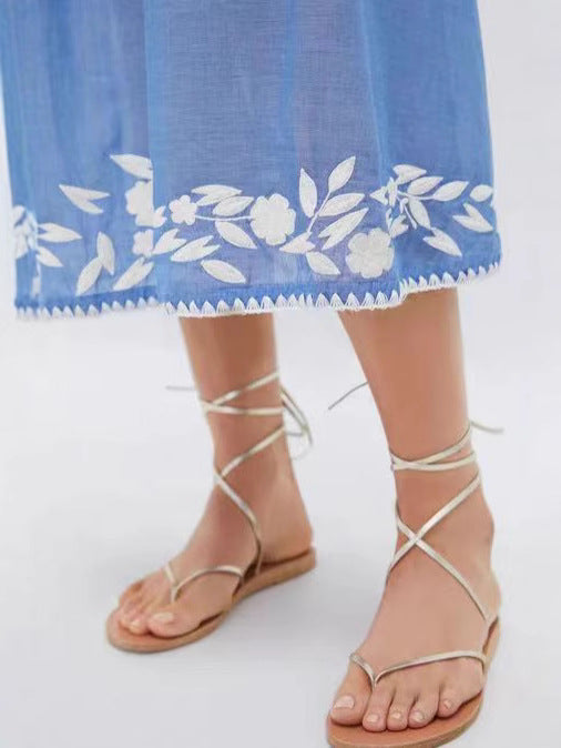 Spot goods 2026 Europe and America cross border TAOP & ZA summer new women's back bowknot decoration fashion midi skirt dress