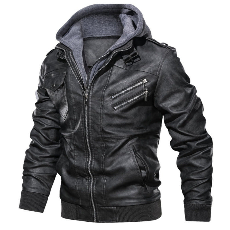 2026 spring cross-border fashion motorcycle men's leather jacket wish Amazon slim jacket men's leather coat coat for men