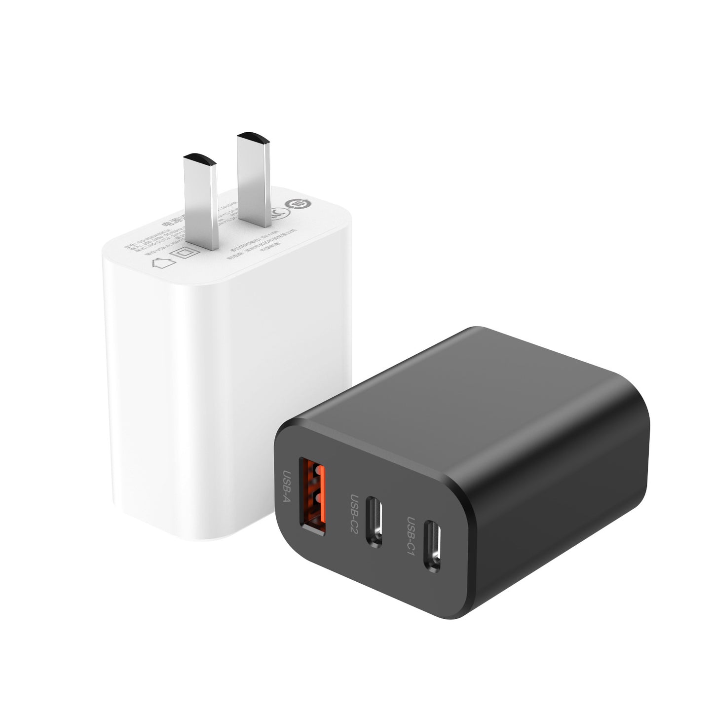 PD30W fast charging head 2C1A gallium nitride charging plug QC3.0 multi-port power adapter mobile phone charger