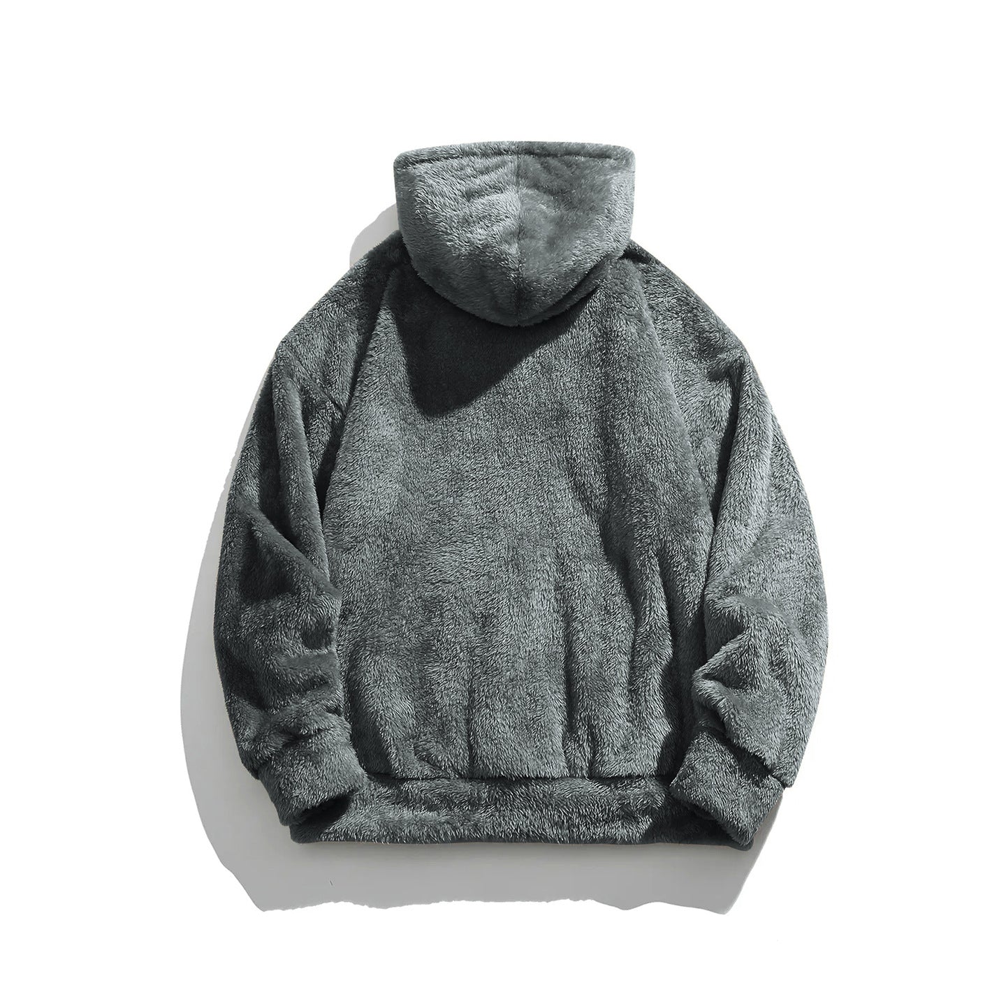 European and American plus size Bejirog hooded sweater men's American fashion brand winter fleece lined padded warm keeping top cross-border foreign trade