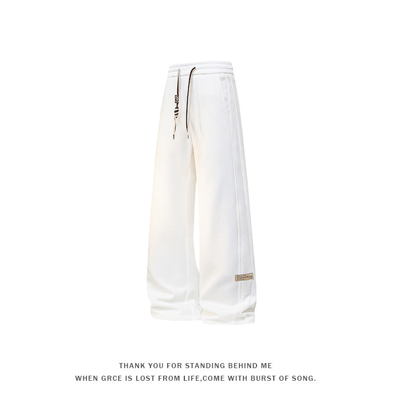 Cross-border 2026 spring new men's sports pants loose casual fashion large size labeling men's sweatpants pants fashion