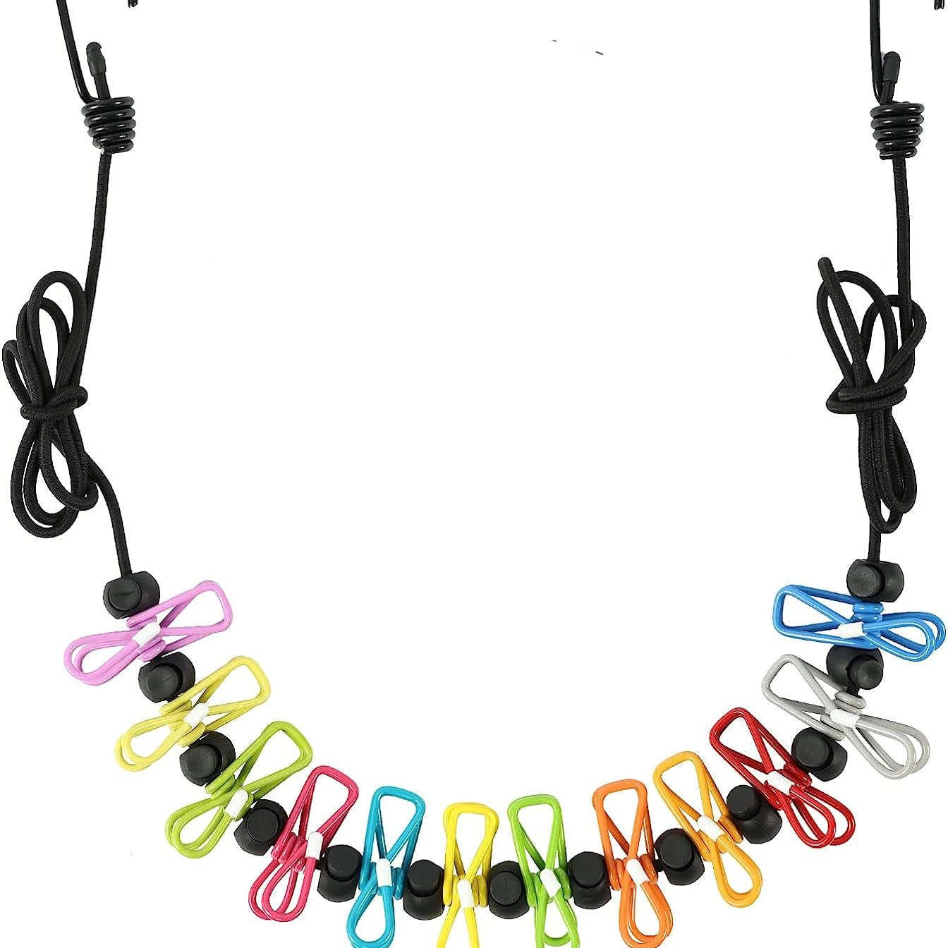 Cross-border 12-clip 1.8 m colorful non-slip clip outdoor portable windproof clothesline multi-functional lanyard