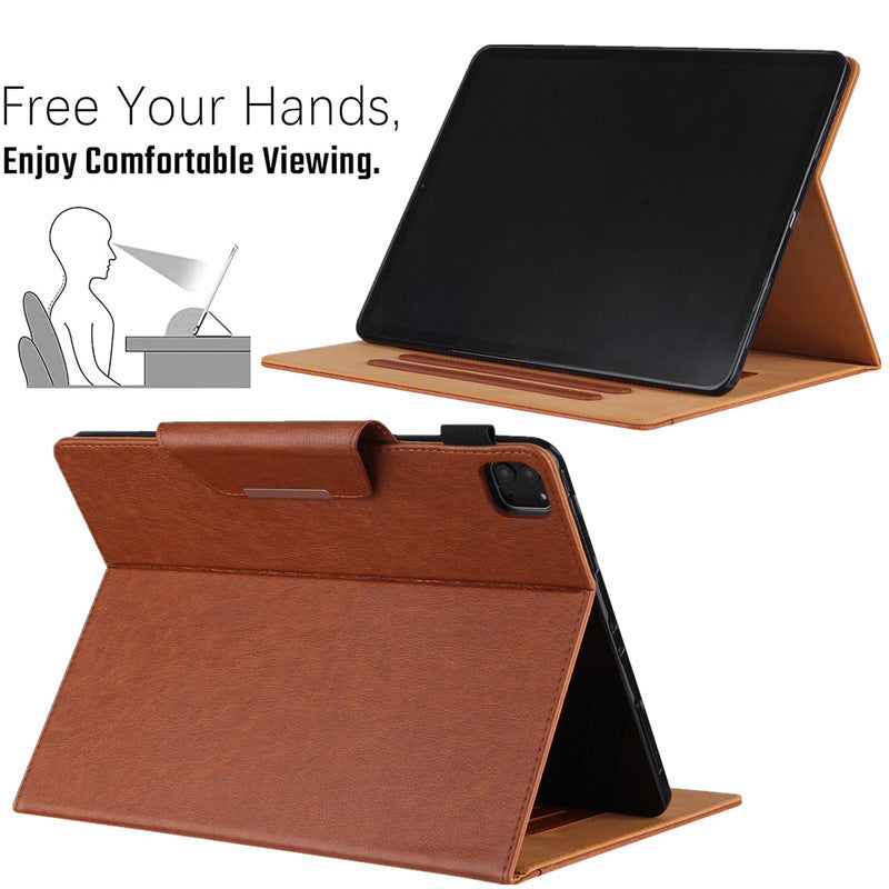 Cross-border applicable to iPadPro 11 2024 multi-function tablet protective case Air6 13 hardware glitter leather case