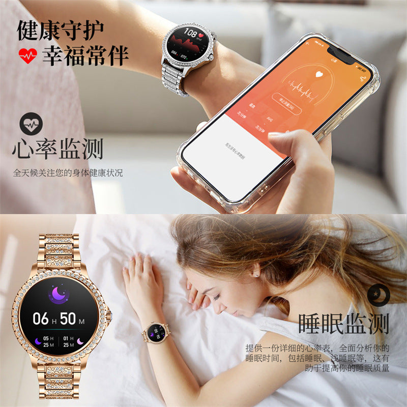 Smart watch ladies fashion good-looking health monitoring heart rate blood pressure Sports running wristband cross-border wholesale