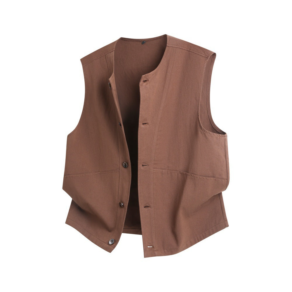 2026 cross-border new arrival men's frock vest coat casual vest sleeveless waistcoat vest fashion men's coat
