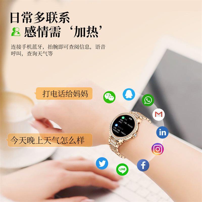 Smart watch ladies fashion good-looking health monitoring heart rate blood pressure Sports running wristband cross-border wholesale