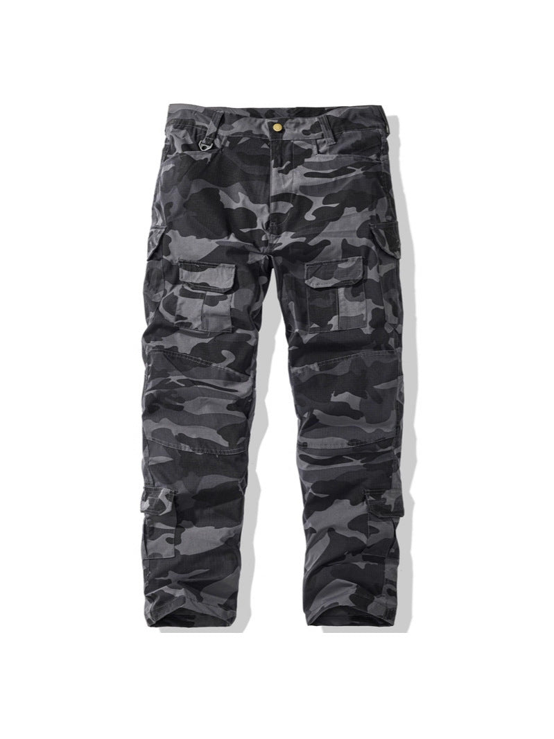 Cross-border 2026 spring new men's overalls loose casual straight-leg American fashion brand pants multi-pocket trousers for men