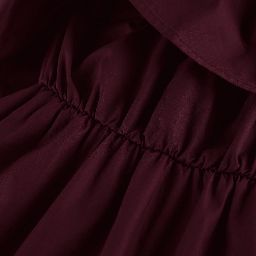2026 spring and summer Foreign trade new French ruffled fashion tube top elegant dress female commuter elegant dress