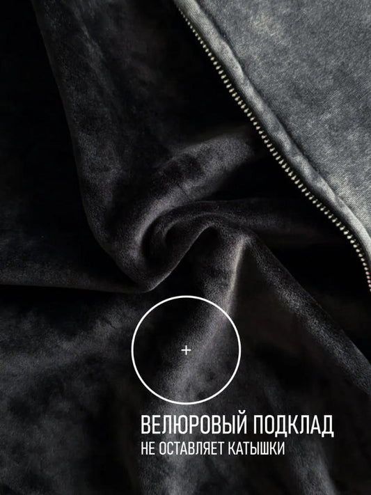 2026 autumn and winter fleece-lined thickened hooded cardigan sweater men's loose all-match retro couple original design top